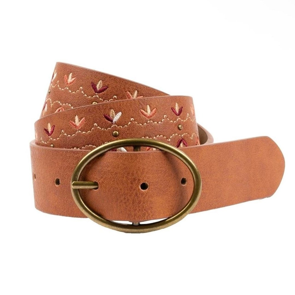 Women tan boho belt